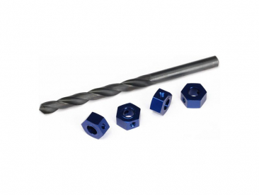 Traxxas hliníkové naboje kolies 12 mm modré (4)