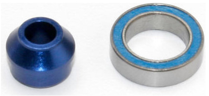 Traxxas hliníkové puzdro ložiska modré, ložisko 10 x 15 x 4 mm