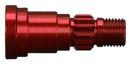 Traxxas hliníkový hriadeľ kolesa červený (1): X-Maxx 8S