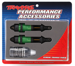 Traxxas tlmič GTR long hliník/PTFE zelený, piestnica TiN (2)