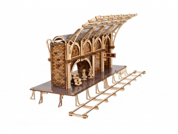 Ugears Drevená 3D mechanická vlaková plošina Harry Potter