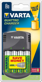 VARTA Quattro charger + 4x AA 2100 mAh