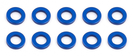 Ballstud podložky, 5,5x1,0mm, modré alu, 10 ks