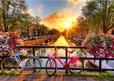 Wooden City drevené puzzle – Bicycles of Amsterdam XL