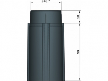 Klíma základňa 50 mm 4 stabilizátory čierna
