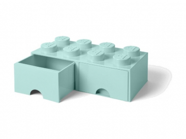 LEGO úložný box so zásuvkami 250x500x180mm – aqua
