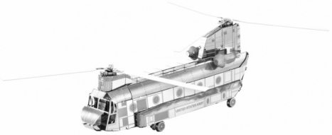 Oceľová stavebnica CH-47 Chinook