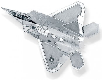 Oceľová stavebnica F22 Raptor