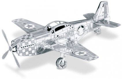 Oceľová stavebnica Mustang P-51
