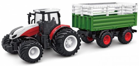 RC traktor s vozom pre zvieratá