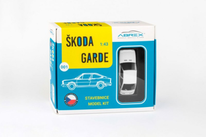 Abrex Škoda Garde (1982) 1:43 – biela ľadová – stavebnica