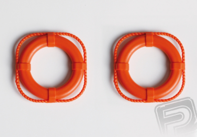 Záchranné kolesá 40 mm, oranžové, 2 ks