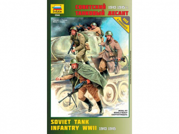 Zvezda figúrky – sovietska tanková pechota WWII (1:35)