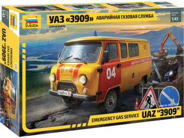 Zvezda UAZ-452 3909 pohotovostné vozidlo plynárov (1:43)