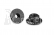 4 mm alu matky s veľkou plochou a drážkované – čierne – 4 ks