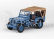 Abrex Cararama 1:43 – 1/4 Ton Military Vehicle Soft Top – Blue With Sandy Soft Top