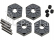Axial hliníkový náboj kolesa 12 mm čierny (4)