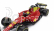 Bburago Ferrari F1-75 Scuderia Ferrari N 55 4th Monza Gp Italy 2022 Carlos Sainz - s pilotom a vitrínou - exkluzívny model auta 1:24 červenožltý