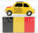 Brumm Fiat 500 Brums Belgio - Volle Petrole ! 2018 1:43 Žltá