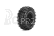 CR-CHAMP 1.0 - Kompletné kolesá pre pásové vozidlá 1/18 a 1/24 s čiernymi diskami pre šesťhran 7 mm, 2 ks