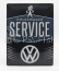 Edicola Príslušenstvo 3d kovová tabuľka - Volkswagen Service 1:1 2 tóny modrá
