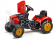 FALK – Šliapací traktor SuperCharger s vlečkou červený