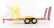 Gmp príslušenstvo Carrello Trasporto Auto 2-assi - Car Transporter Trailer Sheel Oil 1:18 Yellow Red Grey