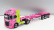 Herpa Iveco fiat S-way Truck Lng Hannibal Transports 2020 - Bez kontajnera Eucon 1:87 Ružovo žltá