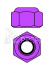 Hliníkové Nylon STOP matice M2 – fialové – 10 ks