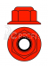 Hliníkové Nylon STOP matice M4 s ploškou – červené – 10 ks