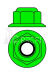 Hliníkové Nylon STOP matice M4 s ploškou – zelené – 10 ks