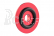 Kovová podložka s O-krúžkom (X logo) 3 mm, červená, 10.ks