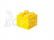 LEGO minibox 46x46x43mm – žltý