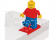 LEGO puzdro s minifigúrkou červené