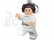 LEGO svietiaca kľúčenka – Star Wars Princezna Leia