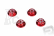 M5 hliníková samoistiaca matica s vrúbením, červená, 4 ks