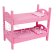 Malá poschodová posteľ pre bábiky ružová - poškodený obal