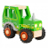 Malý nožný drevený traktor zelený