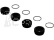 Matice prednej nápravy Arrma čierne, hliníkové s o-krúžkami (4)