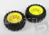 Nalepené gumy - 1/10 Monster, žlté disky (2 ks)