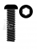 Oceľová imbusová skrutka so šošovkovitou hlavou, M3x6mm, 10 ks