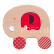 Petit Collage Slon a slon na kolieskach - poškodený obal