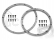 Poistný krúžok kolesa, pre dva disky, strieborný 2 ks