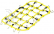 Pútacia sieť s háčikmi, žltá 20 x 14 cm