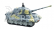 RC tank King Tiger 1:72, šedá farba