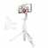 Selfie tyč na mobilné telefóny biela (BW-BS4)