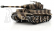 TORRO tank PRO 1/16 RC Tiger I neskorá verzia púštna kamufláž – infra IR – dym z hlavne