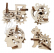 Ugears 3D drevené mechanické puzzle 4 mechanické prívesky Symboly postáv