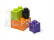 LEGO úložné boxy Multi-Pack 4 ks – fialová, čierna, oranžová, zelená