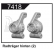 Zadní těhlice (2 ks.) pro Z06 Evolution, 3120 DF Models / 144001 WL Toys 
